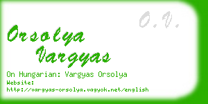 orsolya vargyas business card